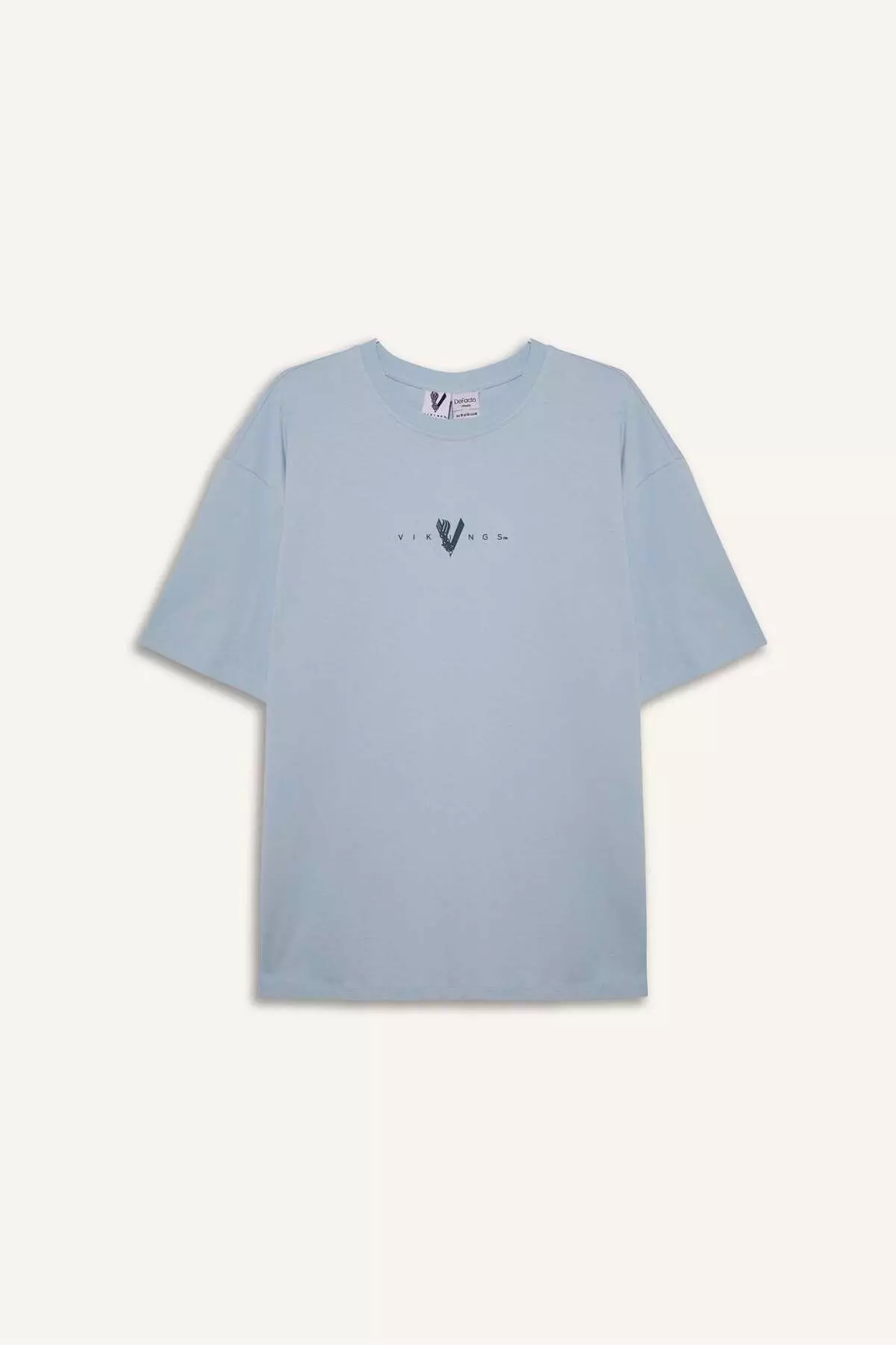 100% 純棉維京人舒適圓領背面印花短袖T恤 B8092Ax25Sp