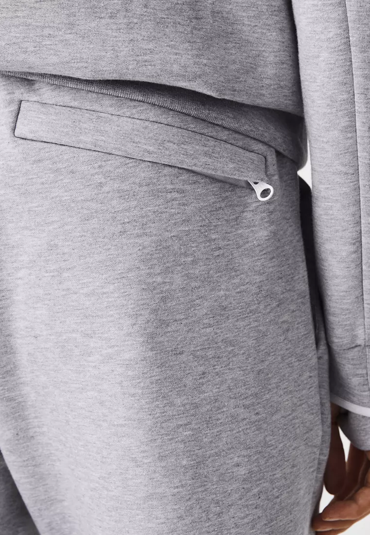 Men’s Slim Fit Heathered Cotton Blend Tracksuit Pants
