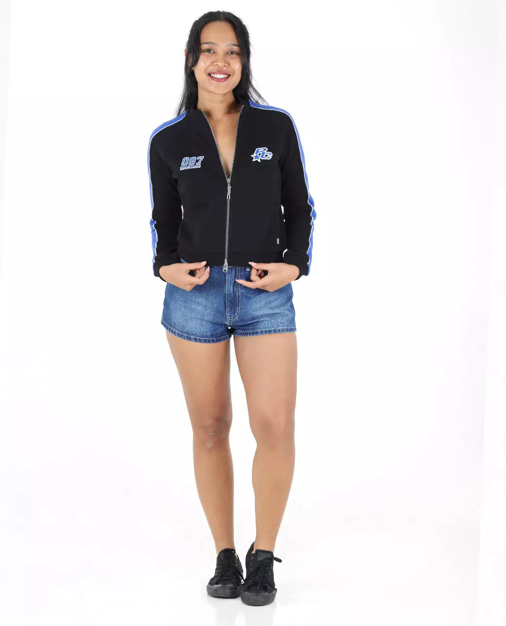 Rip Curl Women Archive Script Fitted Zip Thru - Black