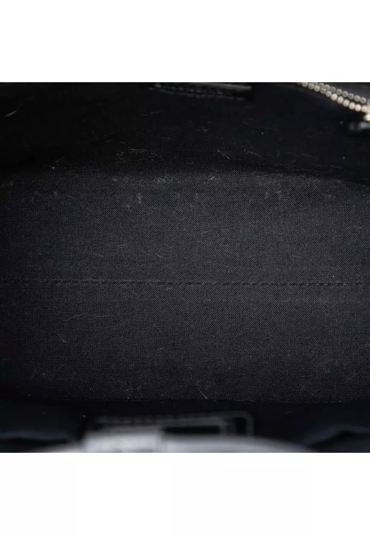 Pre-Loved Balenciaga Patent Logo Shopping Tote Xxs