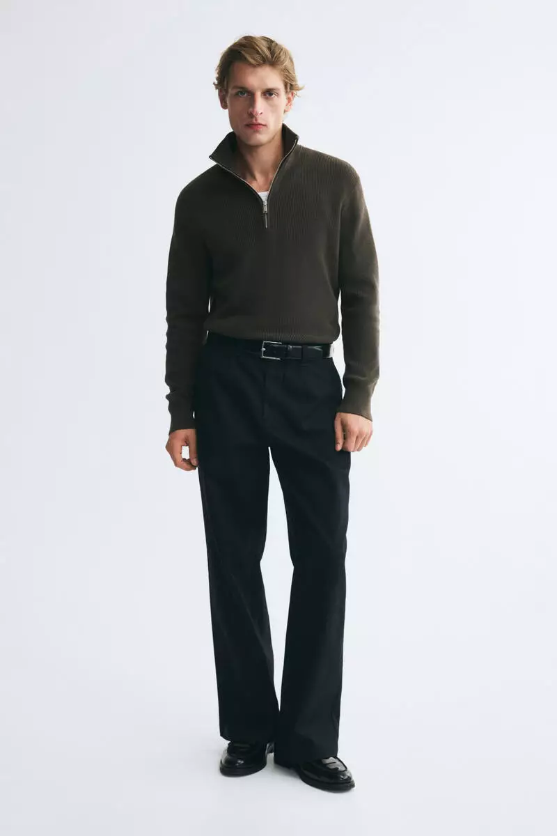 Regular Fit Zip-top jumper