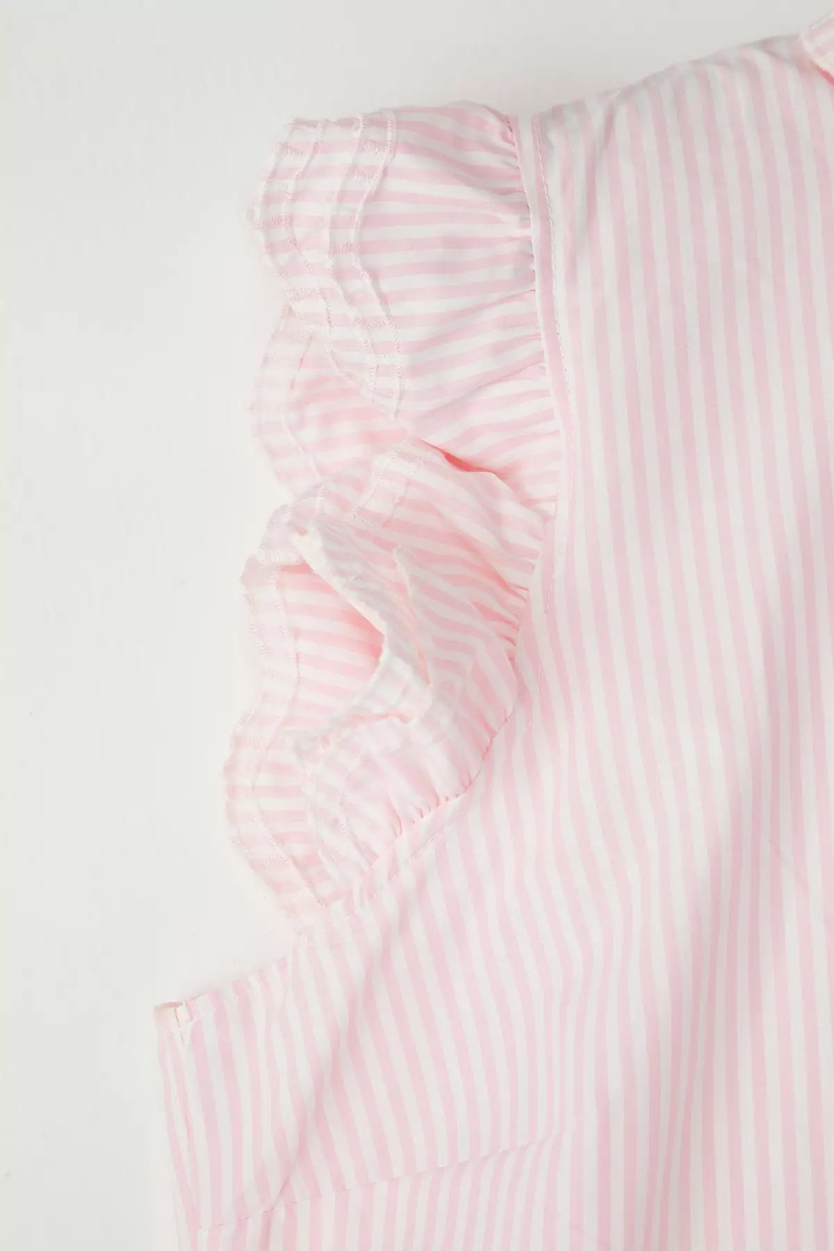 Plus Size Striped Collar Embroidery Detail Shirt