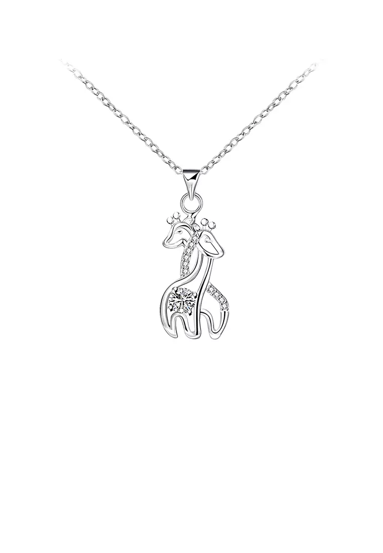 White gold outlet giraffe necklace