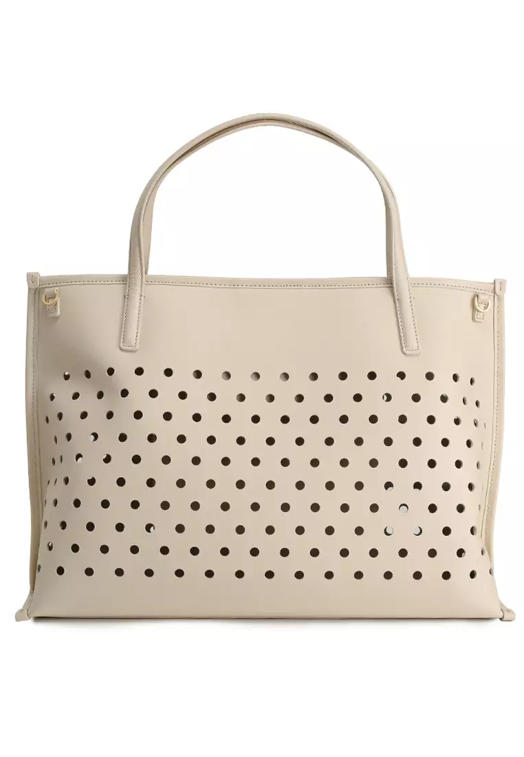 Perforated Leather Tote Bag