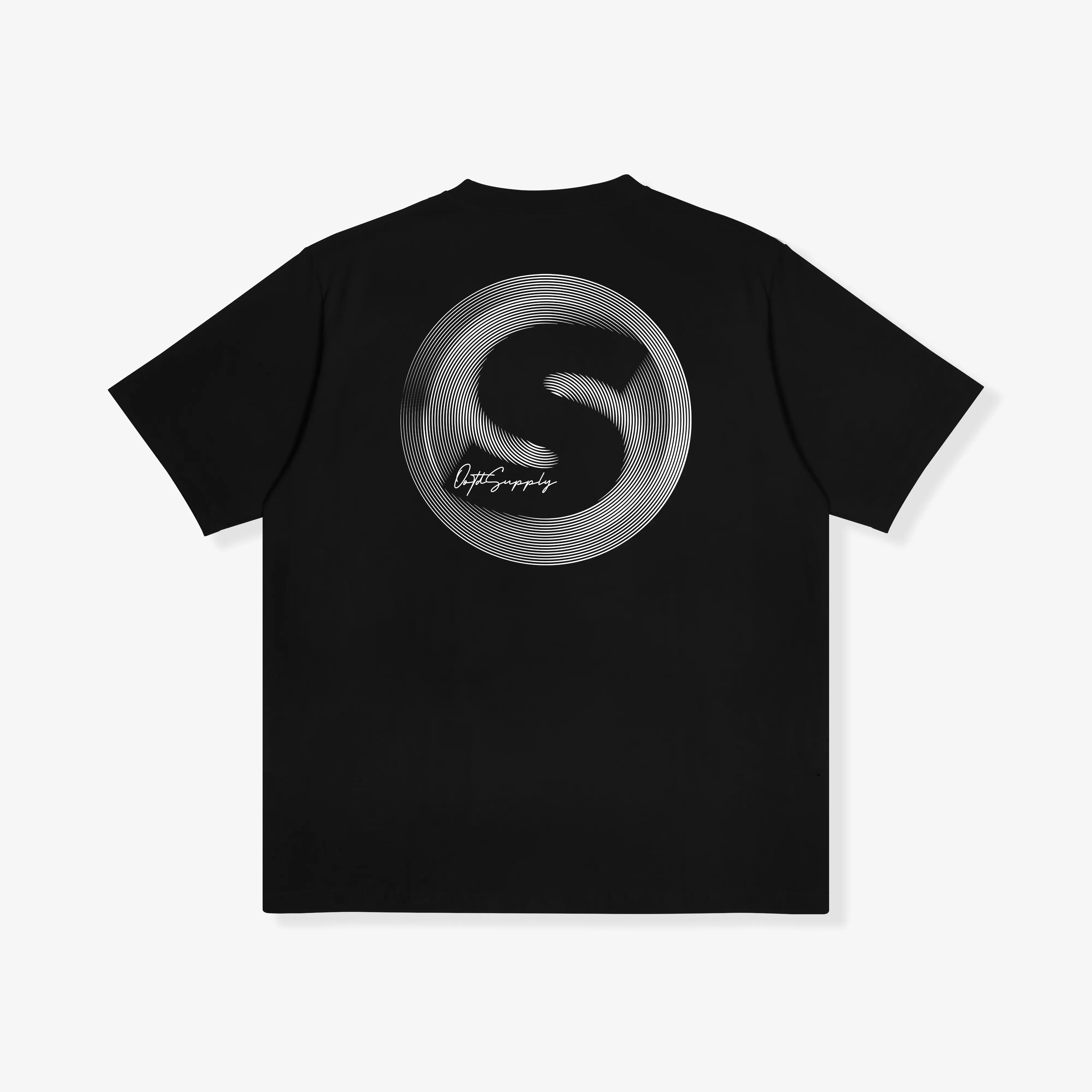 OOTDSUPPLY Reguler Tshirt 24s Spectrum Round Black & White | Kaos Pria & Wanita TS068