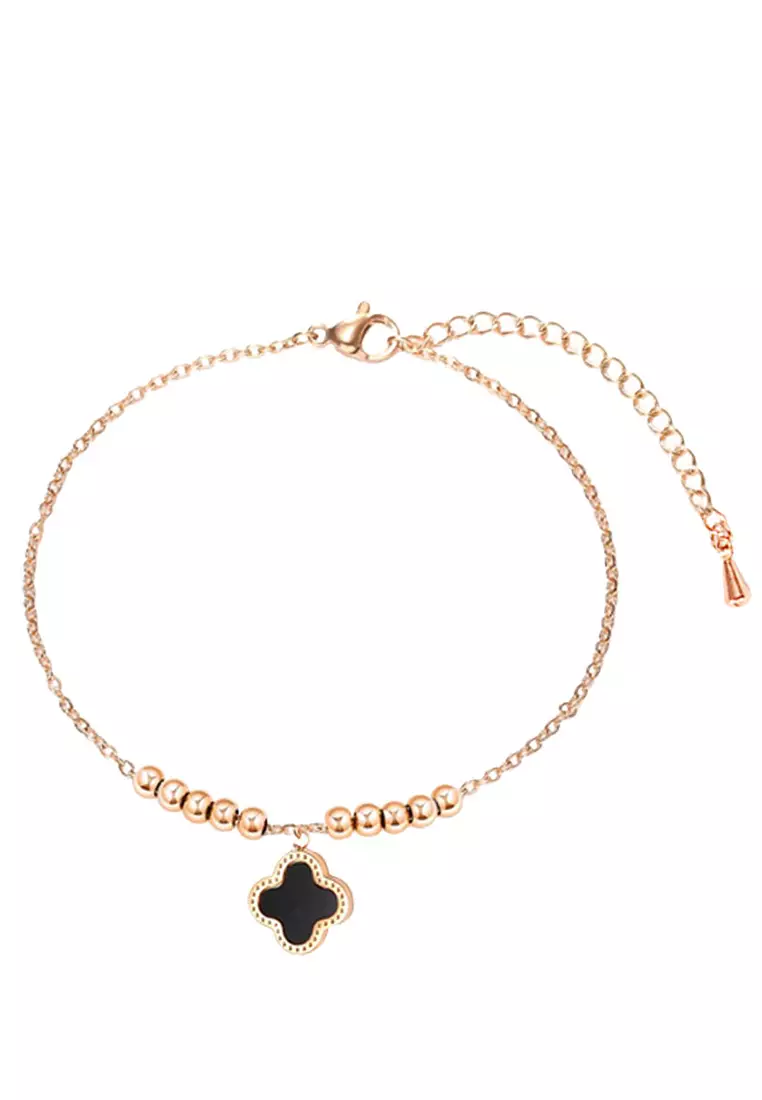 MANAMI LG: Ball-Beads Contemporary Chain Silver Anklet