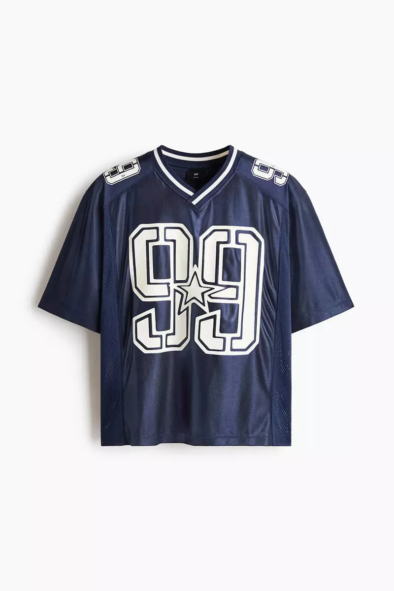Loose Fit Printed mesh T‑shirt