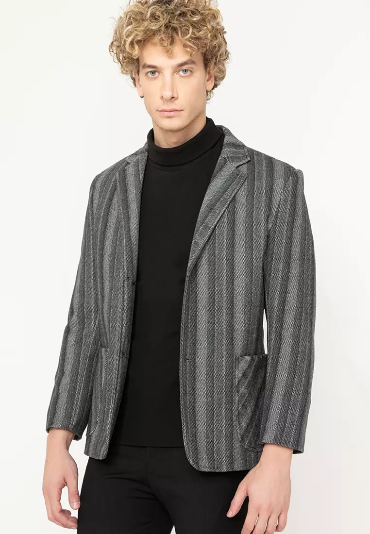 Casual Shadow Stripes Blazer