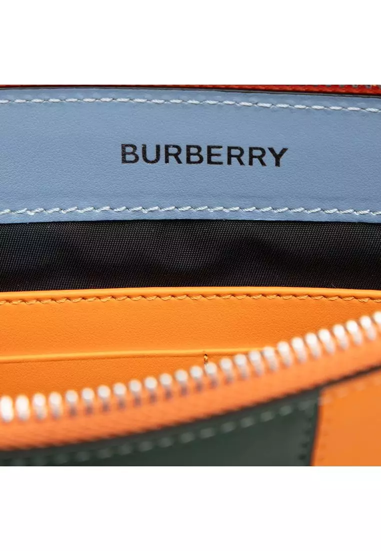 Pre-Loved Burberry Leather Colorblock Clutch
