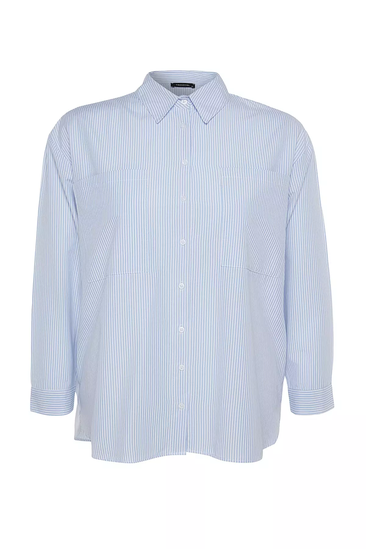 Plus Size Pinstripe Shirt