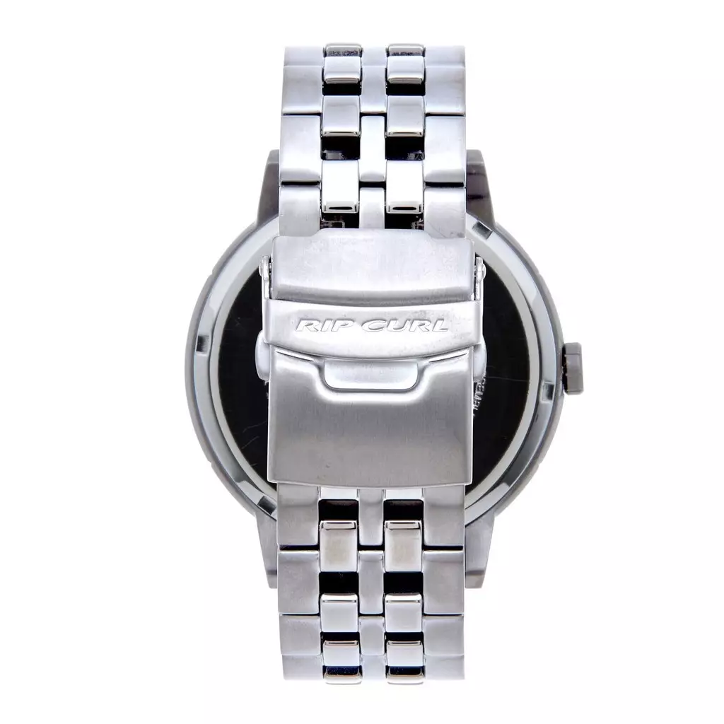 Rip Curl Detroit Silver Stainless Steel Watch - Black