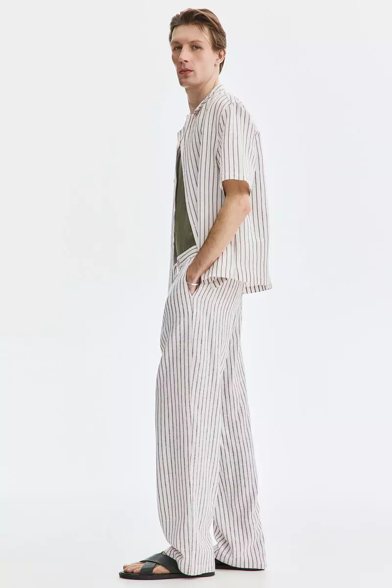 Relaxed Fit Linen-blend trousers