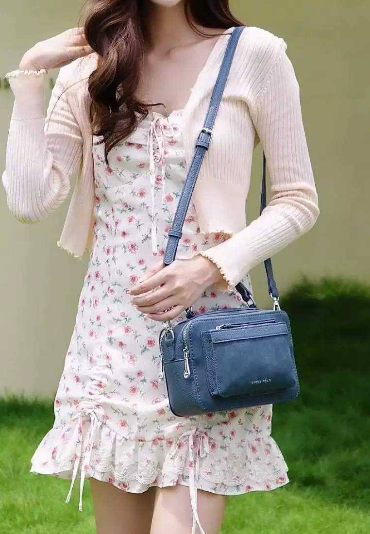 Women's Top Handle Bag / Sling Bag / Crossbody Bag / Shoulder Bag - Blue