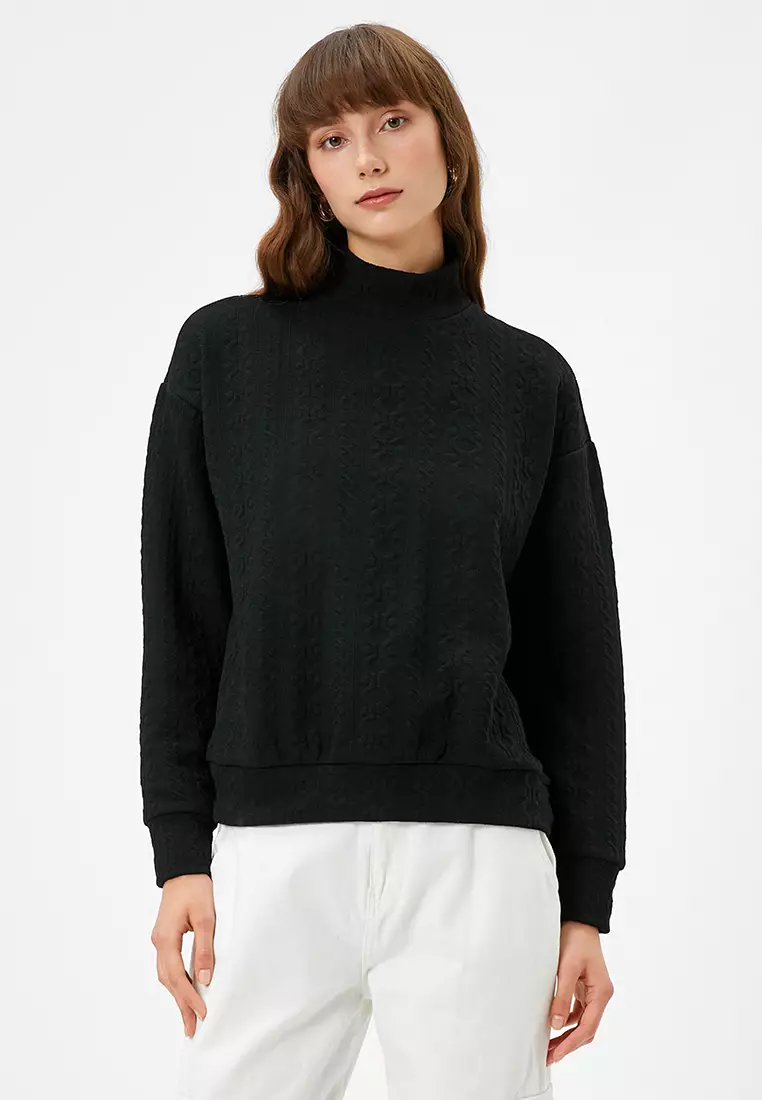 Jual KOTON High Neck Sweatshirt Original 2025 ZALORA Indonesia ®