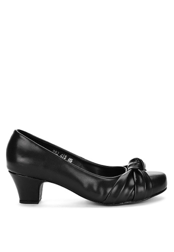 Janylin black Mid Heel Court Shoes B827FSH624736DGS_1
