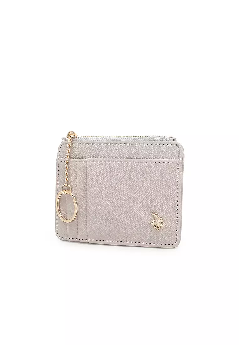 Women's Card Holder With Coin Compartment - Grey