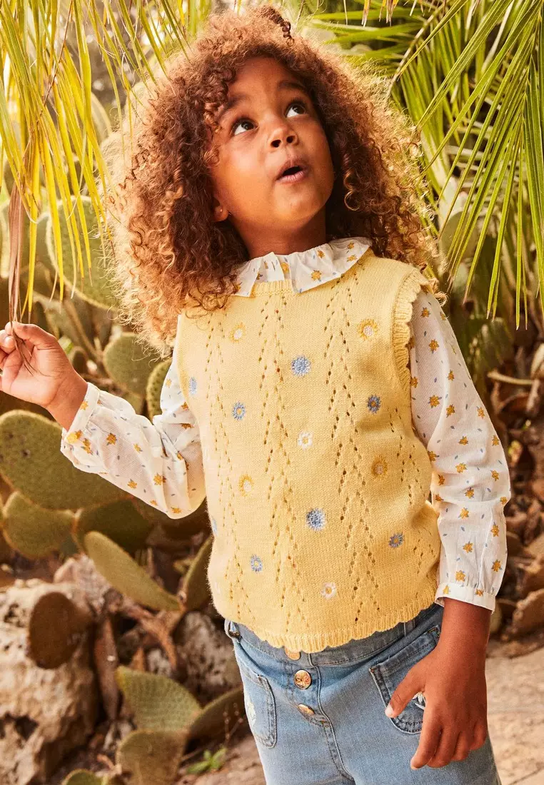 Yellow discount sleeveless sweater