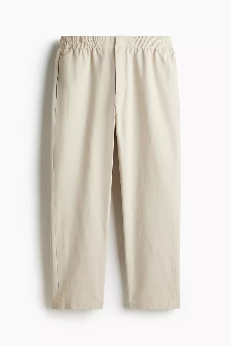 Relaxed Fit cotton-blend twill trousers