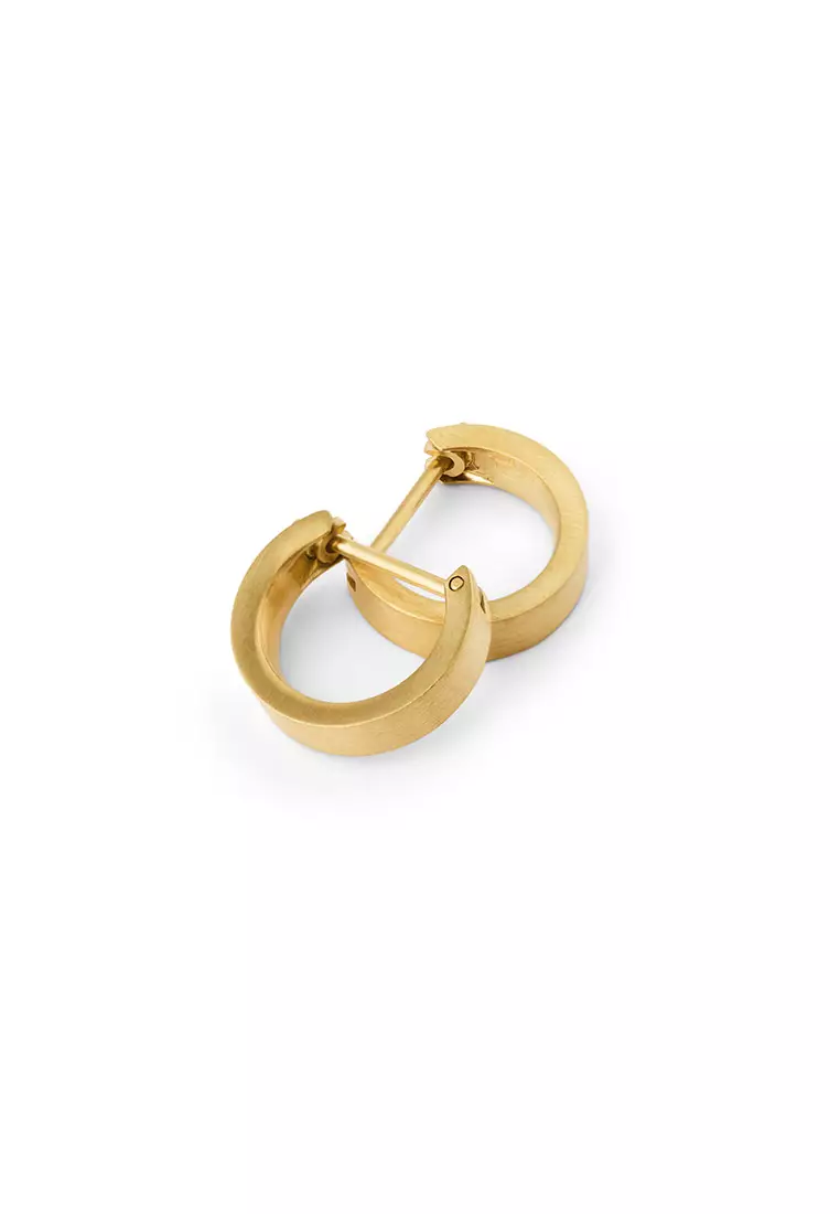 Line Earrings Brushed Gold 3.5mm - Unisex Earrings for women and men stainless steel Earrings DW Official Authentic Original