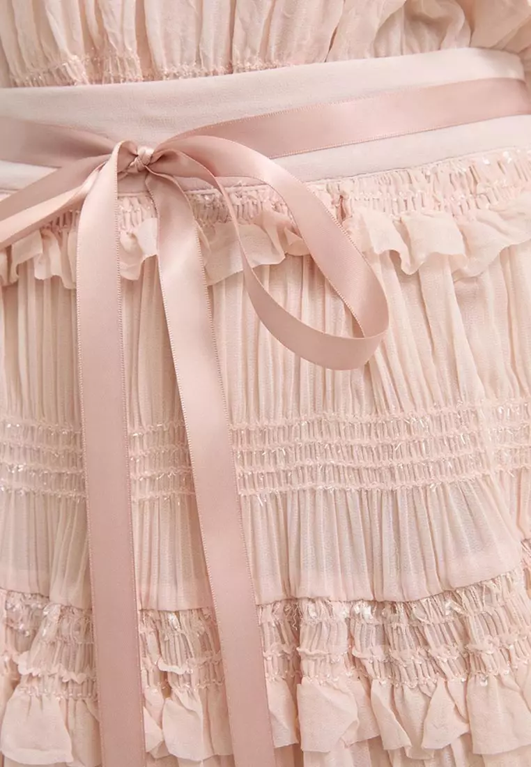 Ruffled Bow Tie Skirt