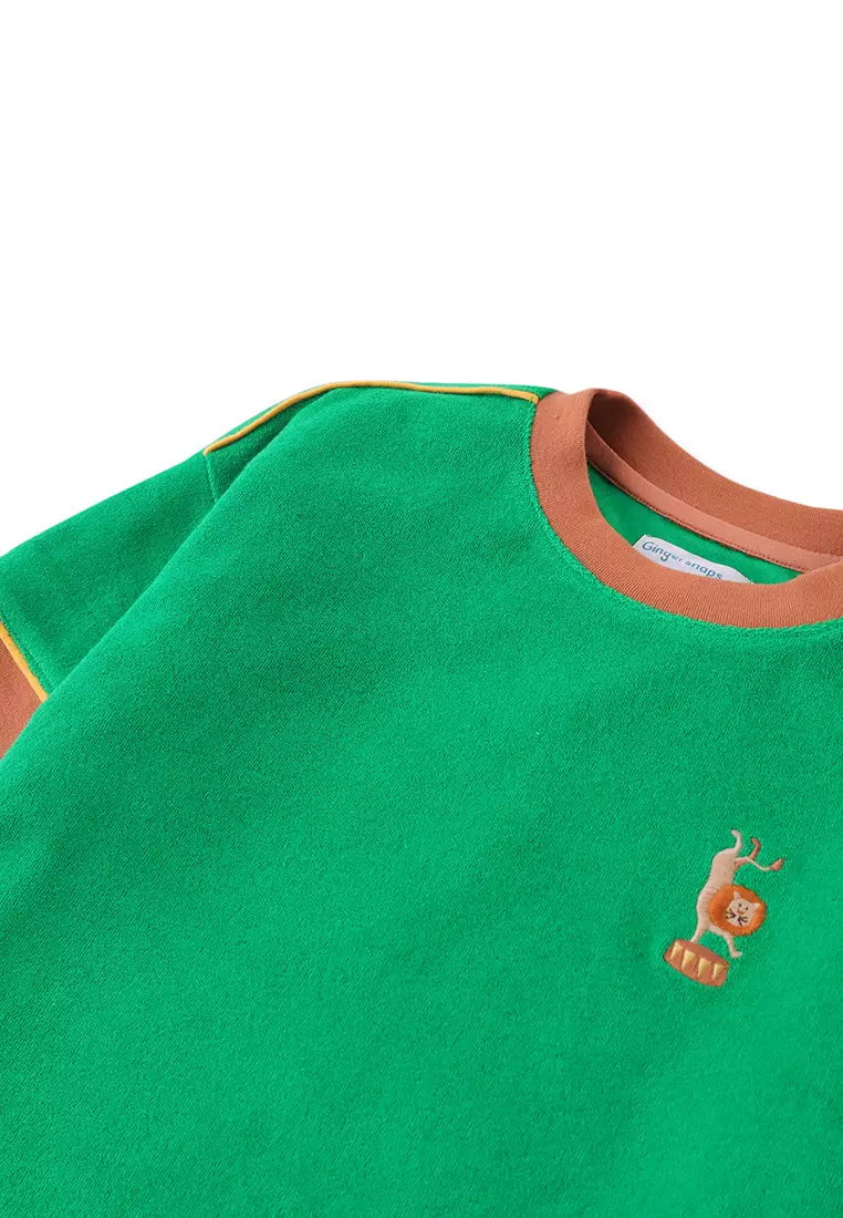 Boys Logan Tee With Lion Embroidery