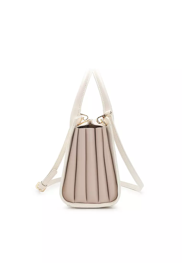 Women's Top Handle Bag / Sling Bag / Crossbody Bag - White