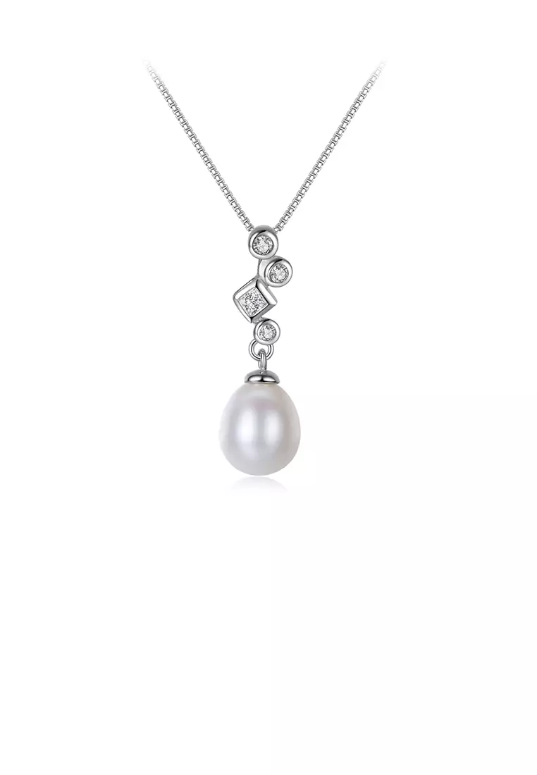 White pearl pendant necklace hotsell