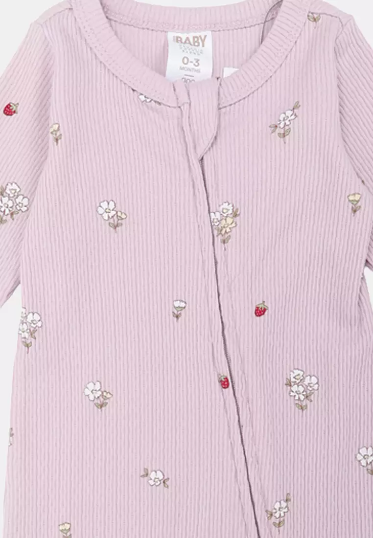 Organic Pointelle Zip Romper