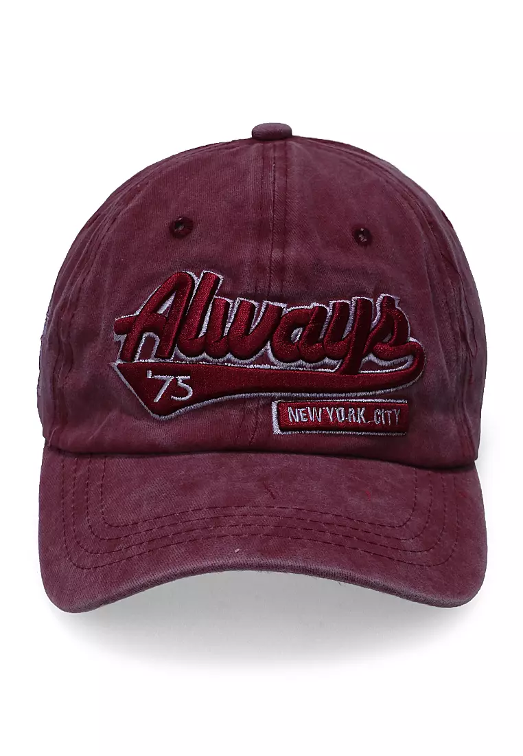 Drsh Topi Baseball Unisex Casual Sport Motive Always Adjustable Material Cotton Jean ORIGINAL - Red