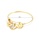 Glamorousky white Fashion Creative Plated Gold English Alphabet M Round Cartoon Character 316L Stainless Steel Bangle with Imitation Pearls 26F2BAC42A976DGS_2