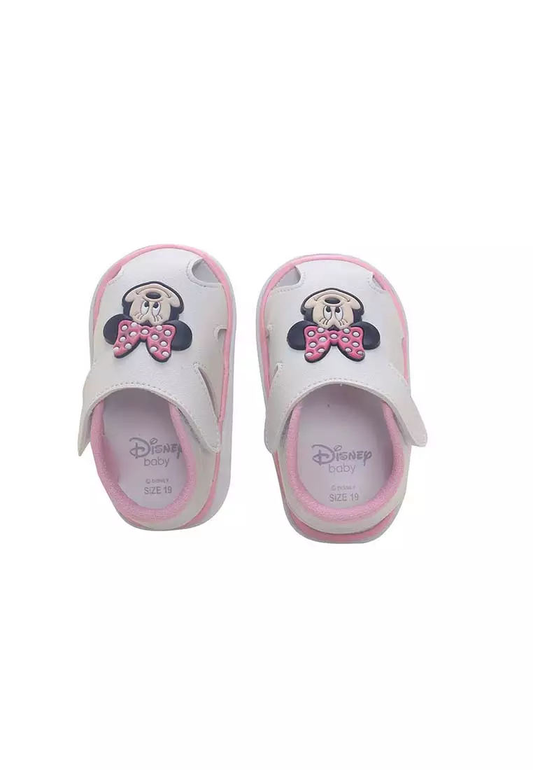 Disney Minnie Sandal Bayi Left Right Cicit Minnie Mouse White