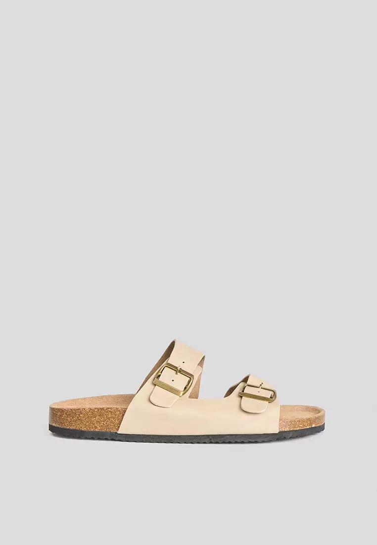 Men's Cork Double Strap Slides