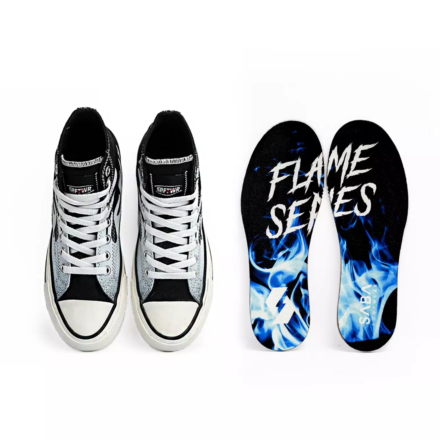 SABA White Flame High - Sepatu Sneakers Casual Pria Wanita