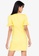 ZALORA BASICS yellow V Neck Puff Sleeve Dress 79A5FAA66CD836GS_6