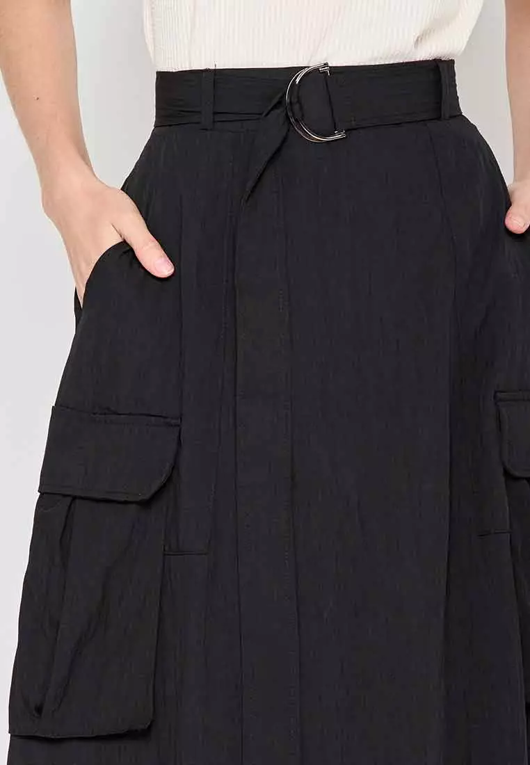 Isla Cargo Belted Maxi Skirt