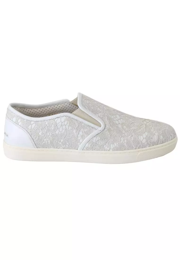 White leather slip clearance on loafers