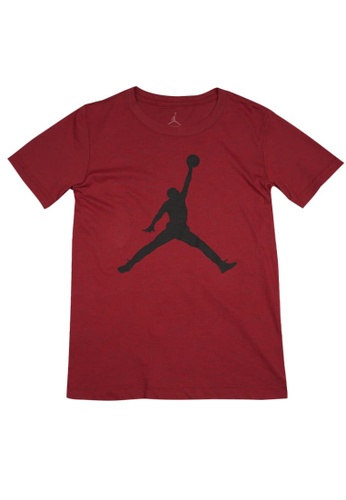 Jordan red Jordan Boy's Jumpman Short Sleeves Tee - Gym Red Heather C8D8EKAD8F7EDDGS_1