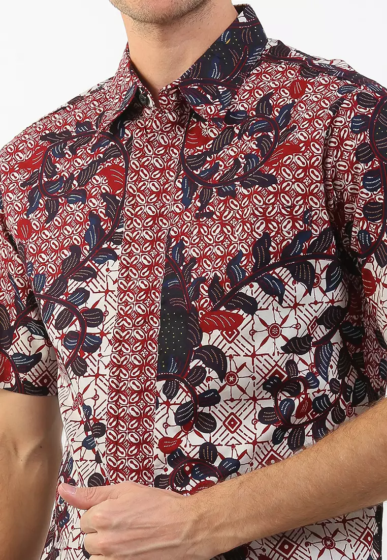 Hem Batik Body Fit Daun Jalar