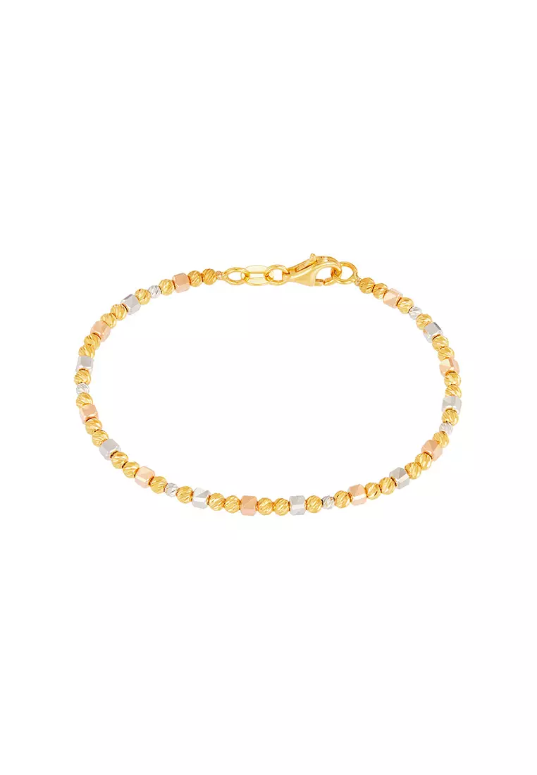 HABIB Oro Italia 916 Yellow, Rose and White Gold Bangle GB8554-TI