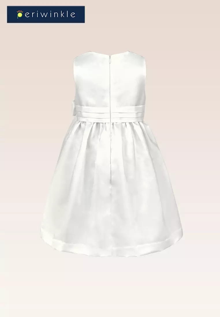 Bijoux Girls Pearl White Dress