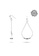 Millenne silver MILLENNE Minimal Pear Shape Wire Hoop with Ball Hook Silver Hook Earrings with 925 Sterling Silver 46A25AC8016366GS_5