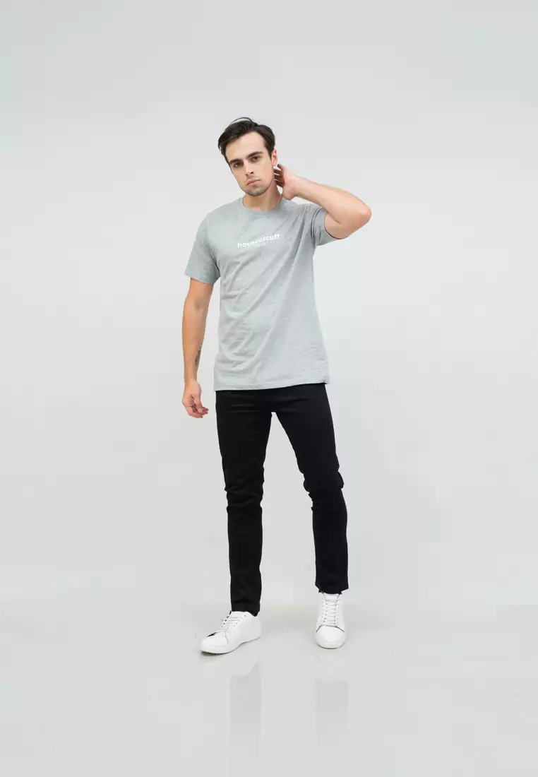 kaos pria lengan pendek dream abuabu size jumbo houseofcuff