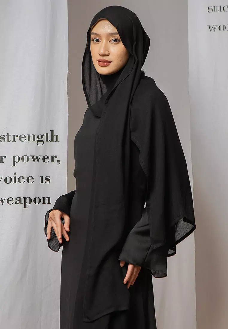 Viscose Pashmina Nour Shawl Black NEW