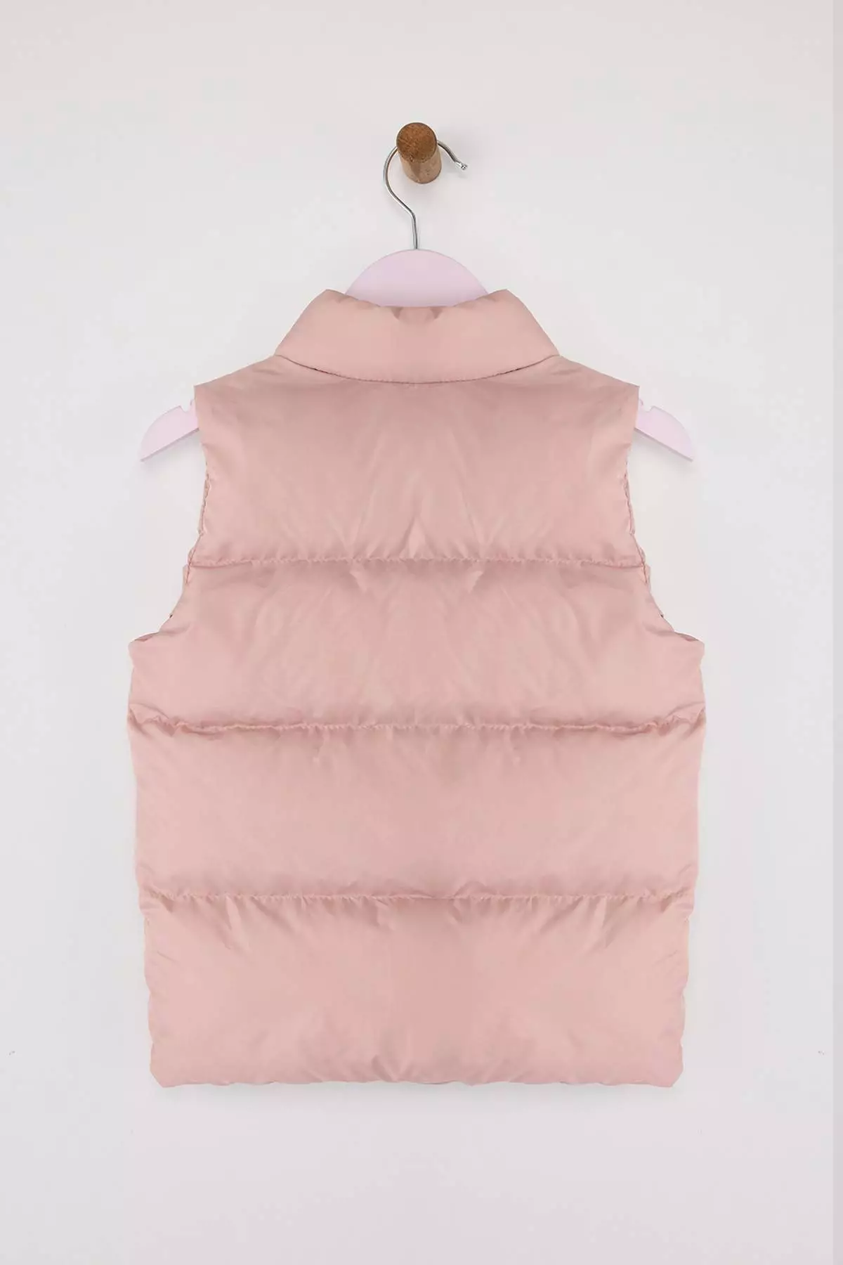 Pink Girl's Straight Stand Collar Regular Long Sleeve Vest Tkdaw26Ye00000