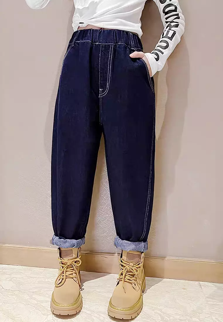 Girls hot sale fleece jeans