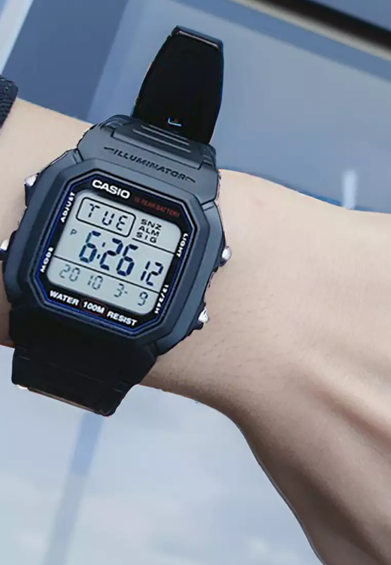 Men Digital Sport Watch W-800H-2AV Blue Resin Strap