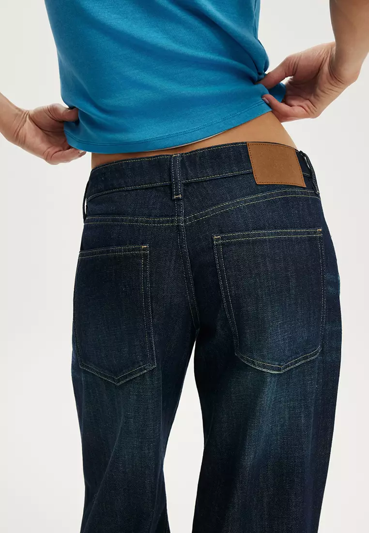 Low Rise Wide Jeans