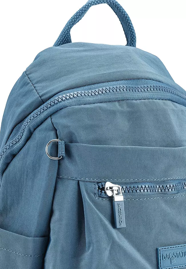 Crinkled Nylon Small Backpack