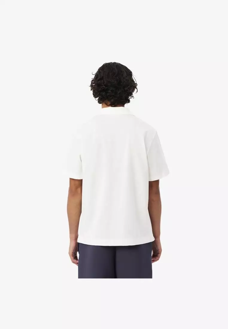 Paris Classic Fit Open Neck Embroidered Polo Shirt