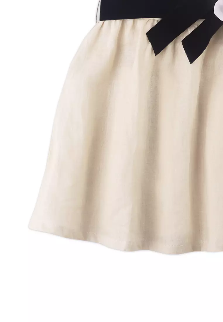 Sylvie  Halter Dress Beige